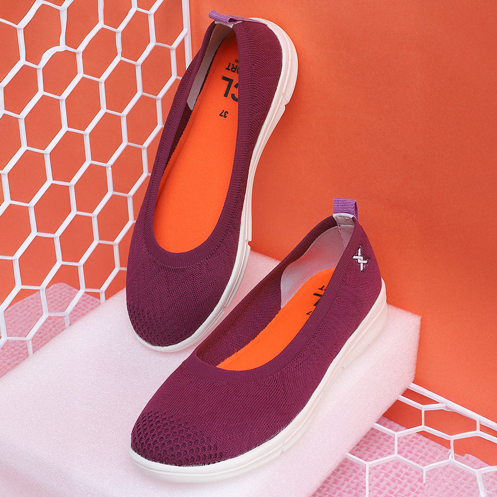 Women FlyKnit Comfort Slip On Ballet Flats