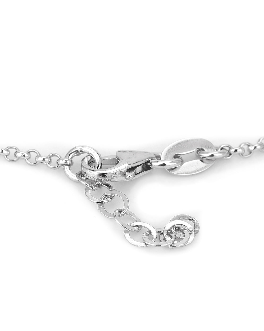 Carlton London Rhodium Plated Heart Ring Bracelet For Women