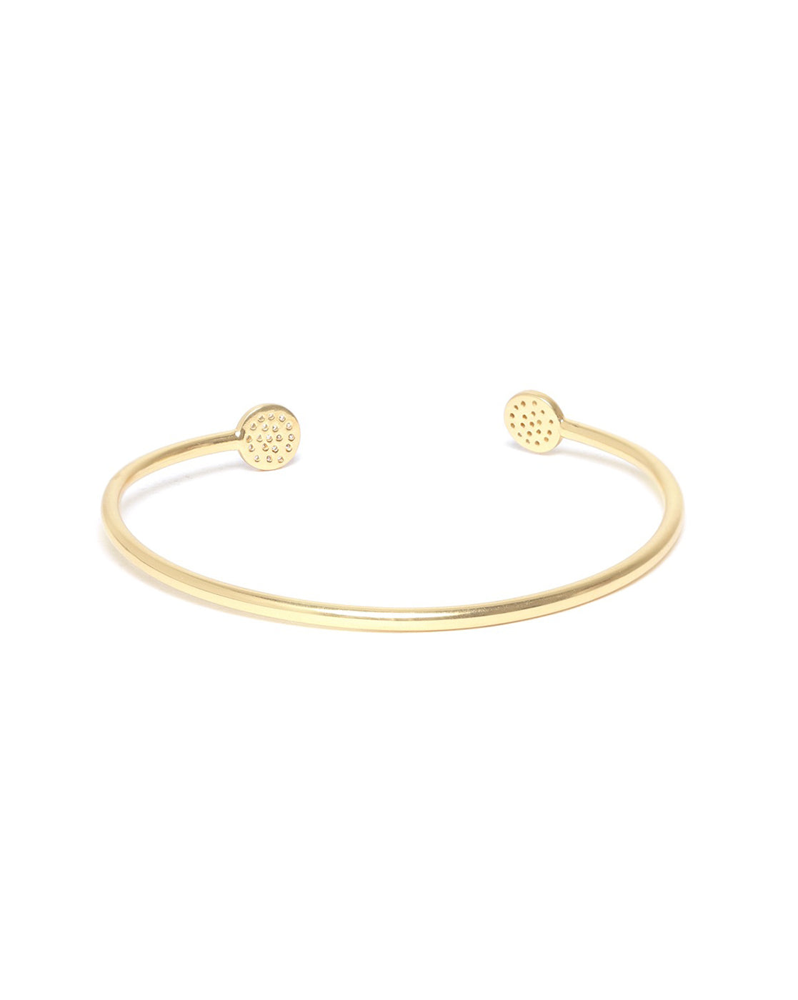 Carlton London-Gold Plated Cz-Studded Cuff Bracelet For Women