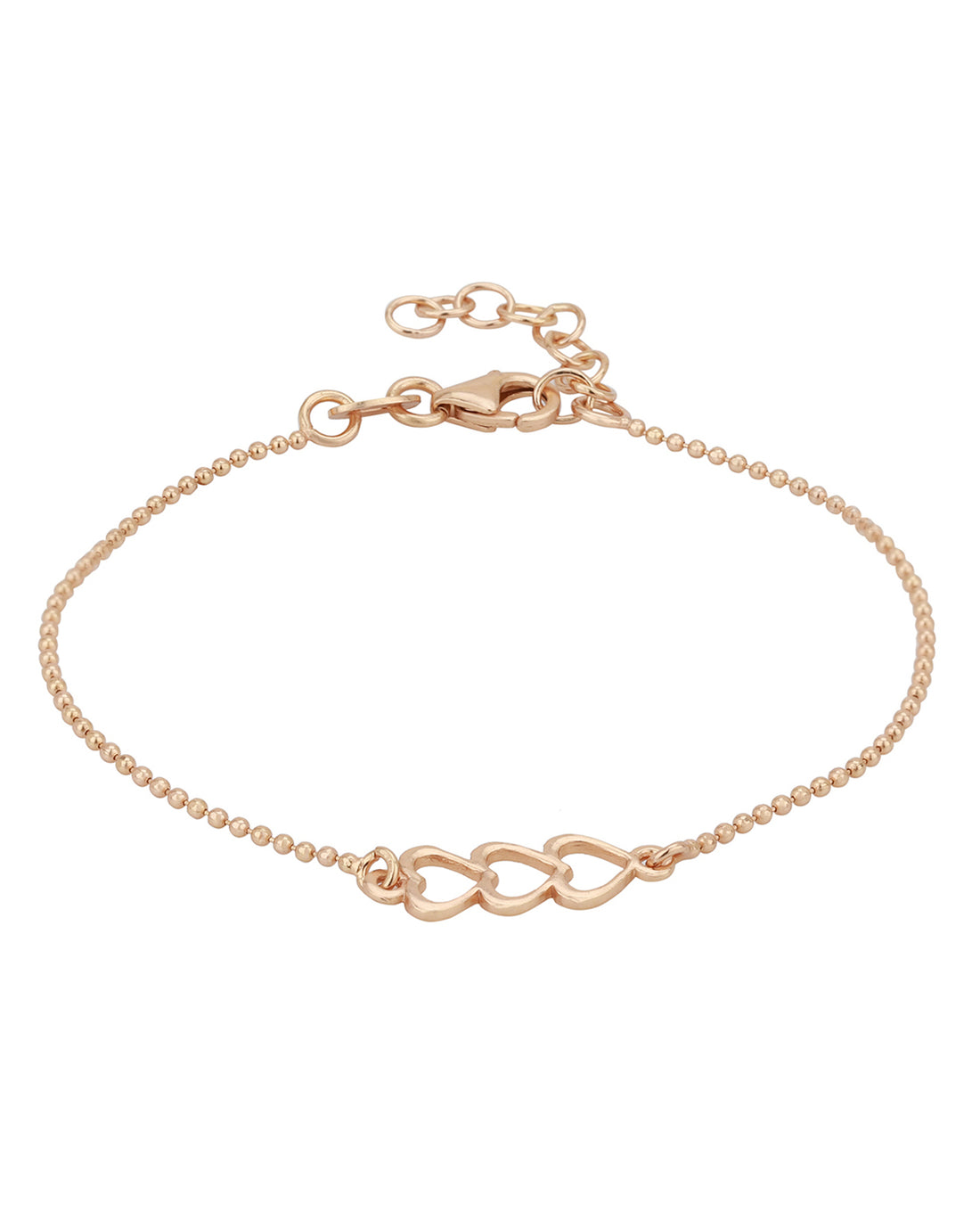 Carlton London Gold Plated Heart Shape Bracelet For Women