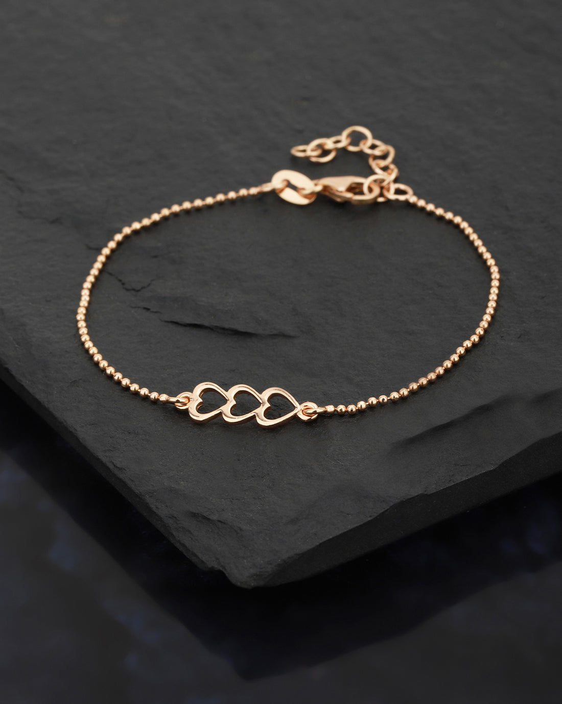 Carlton London Gold Plated Heart Shape Bracelet For Women