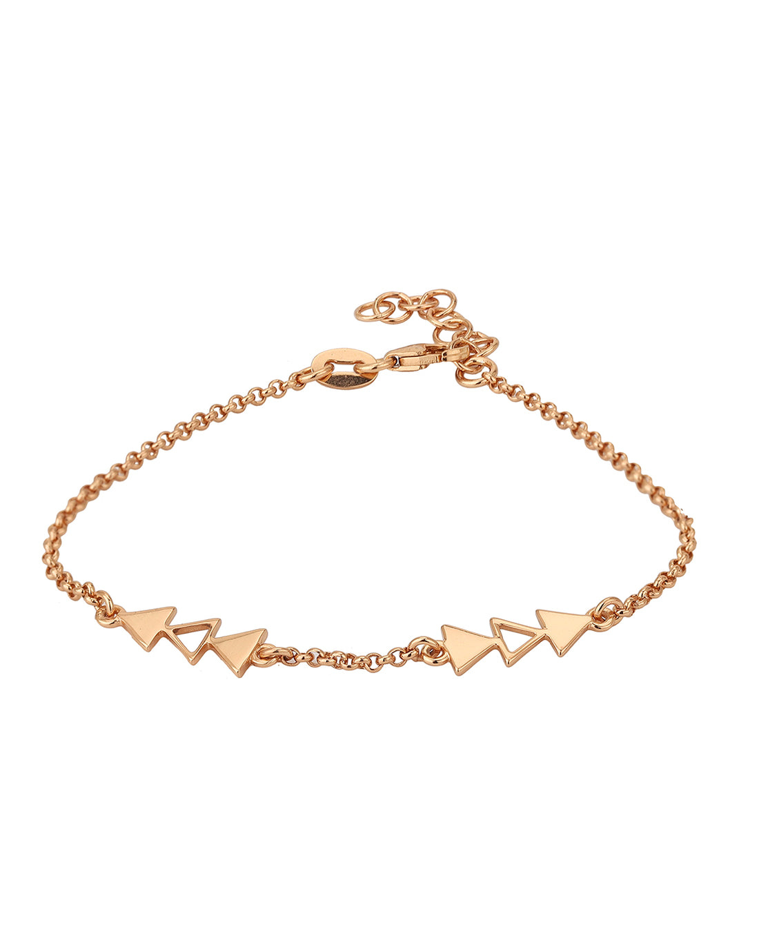 Carlton London Rose Gold Plated With Arrow Bracelet