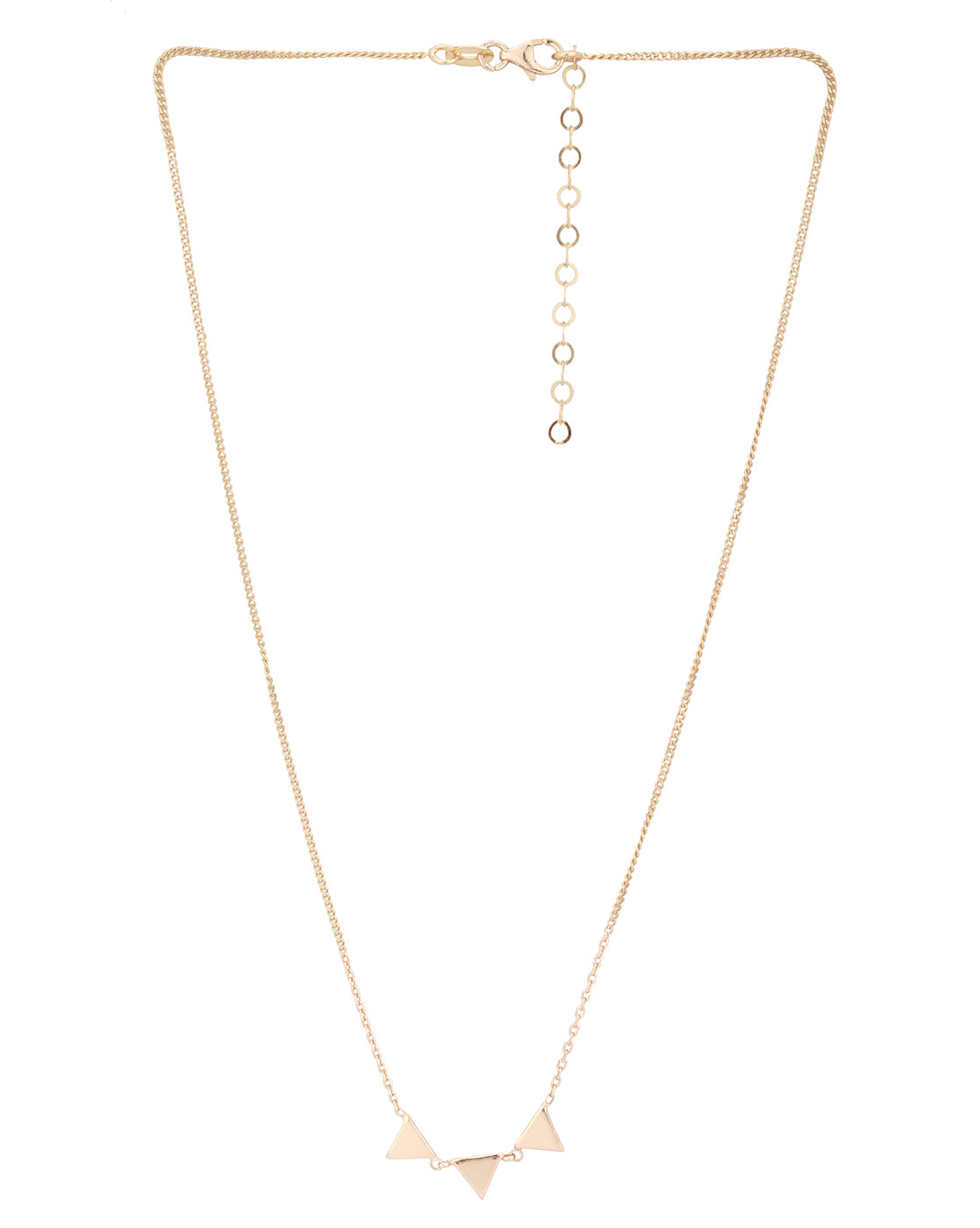 18kt Rose Gold Plated Triangular Necklace