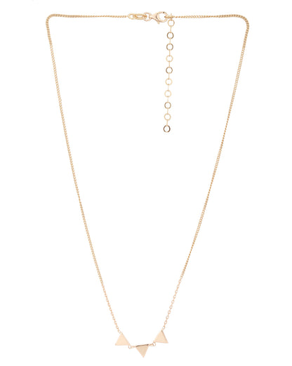 18kt Rose Gold Plated Triangular Necklace