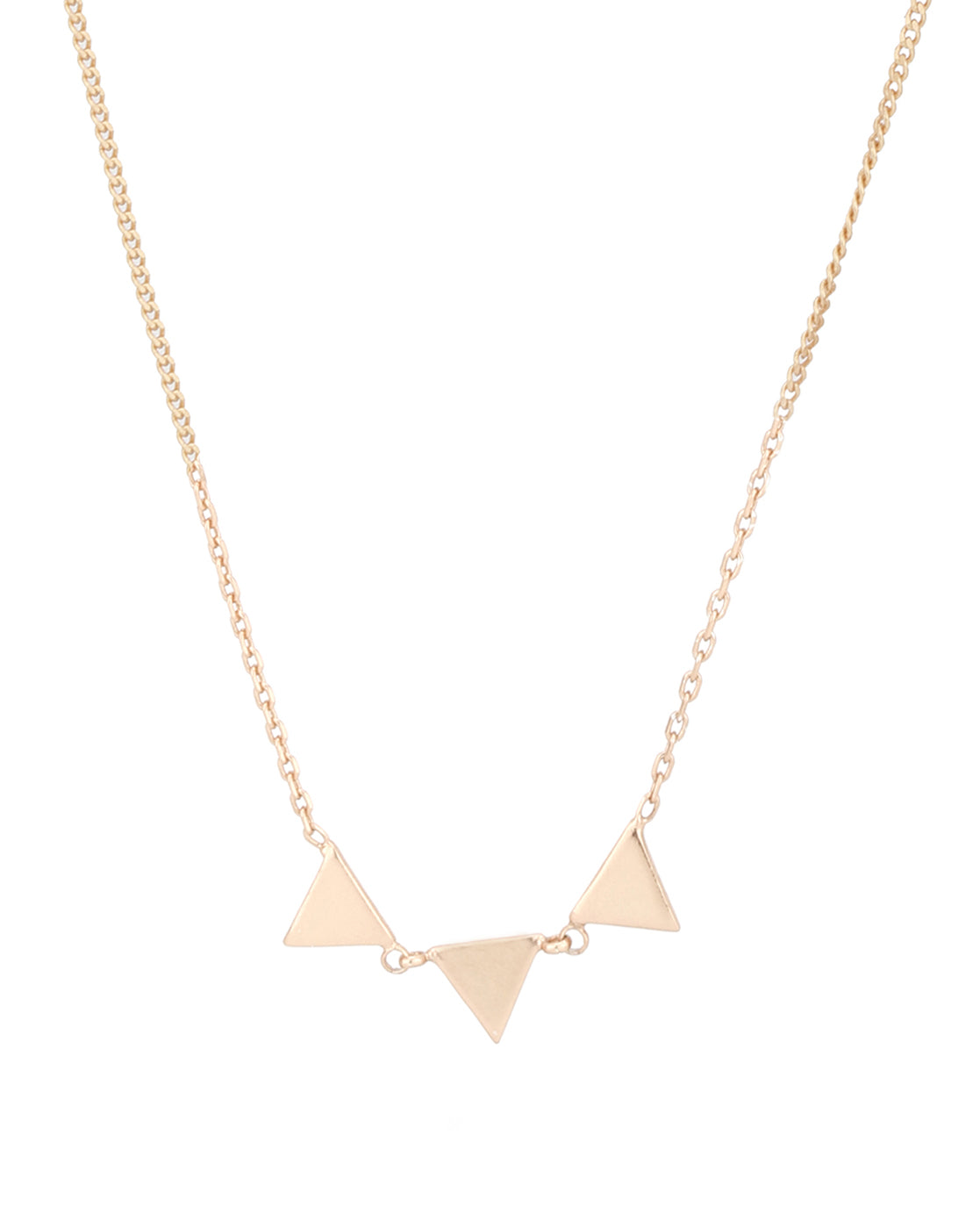 18kt Rose Gold Plated Triangular Necklace