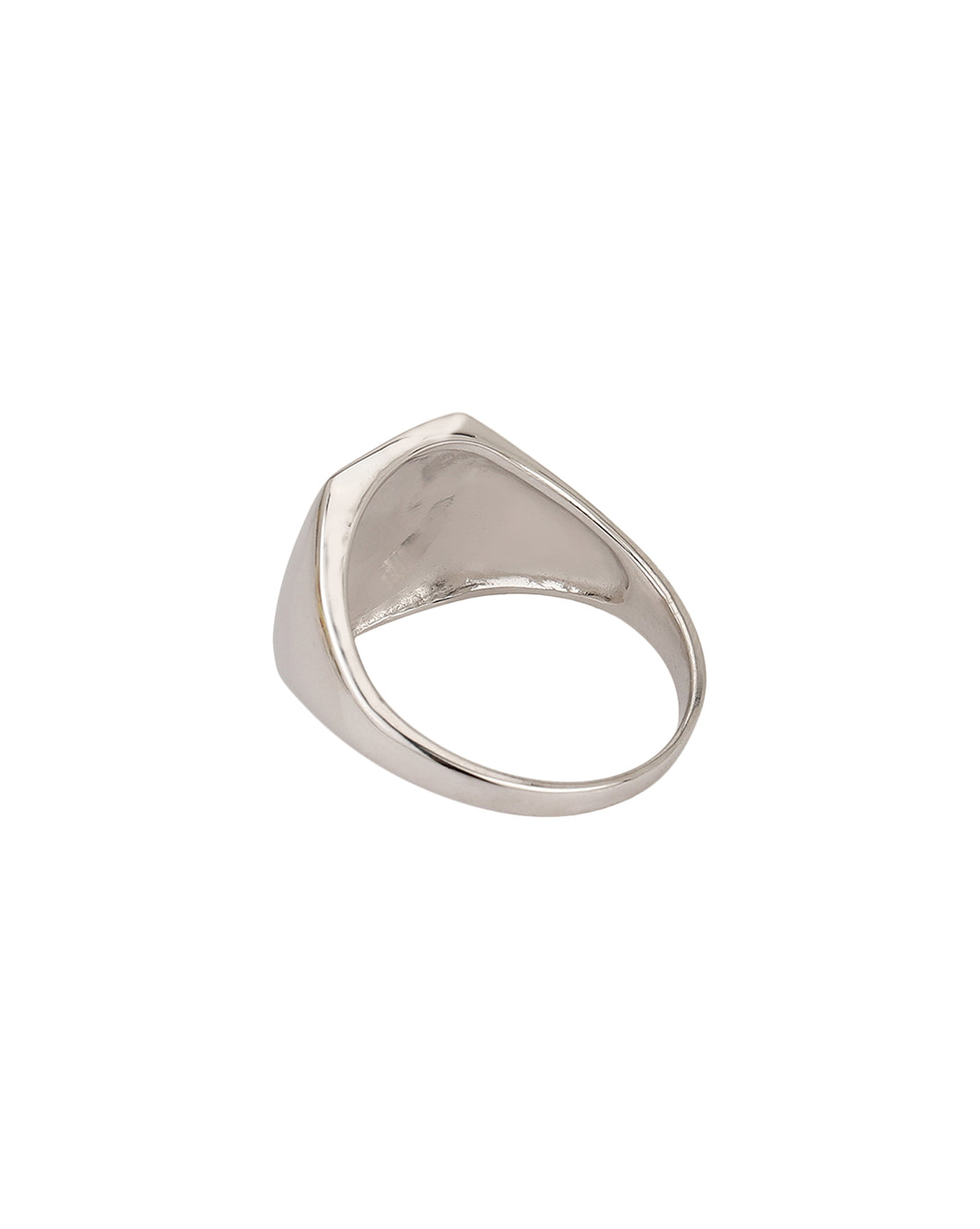 Carlton London Rhodium Plated Mens Ring