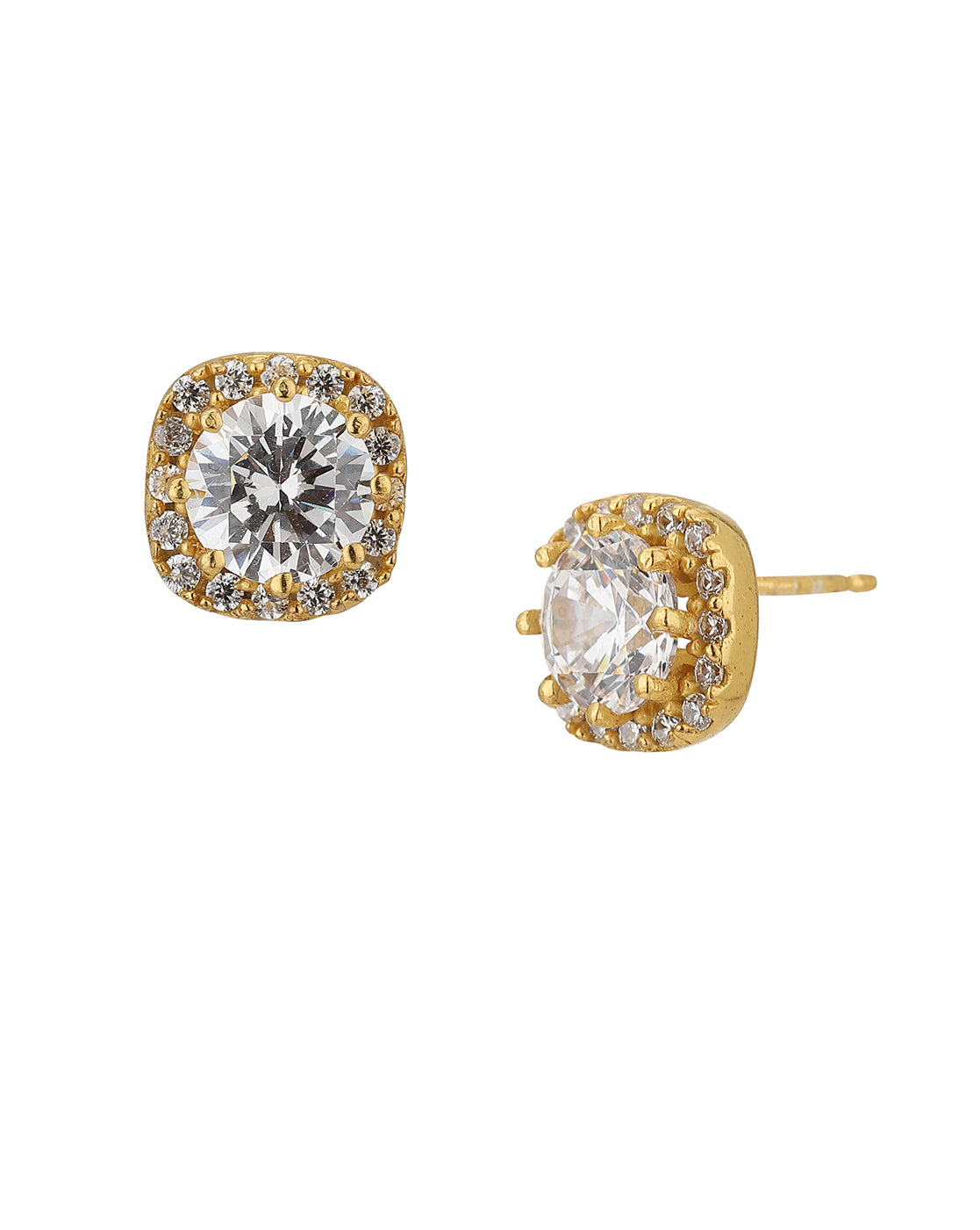 Buy SOHI Rose Gold Stones Stud Earring Online