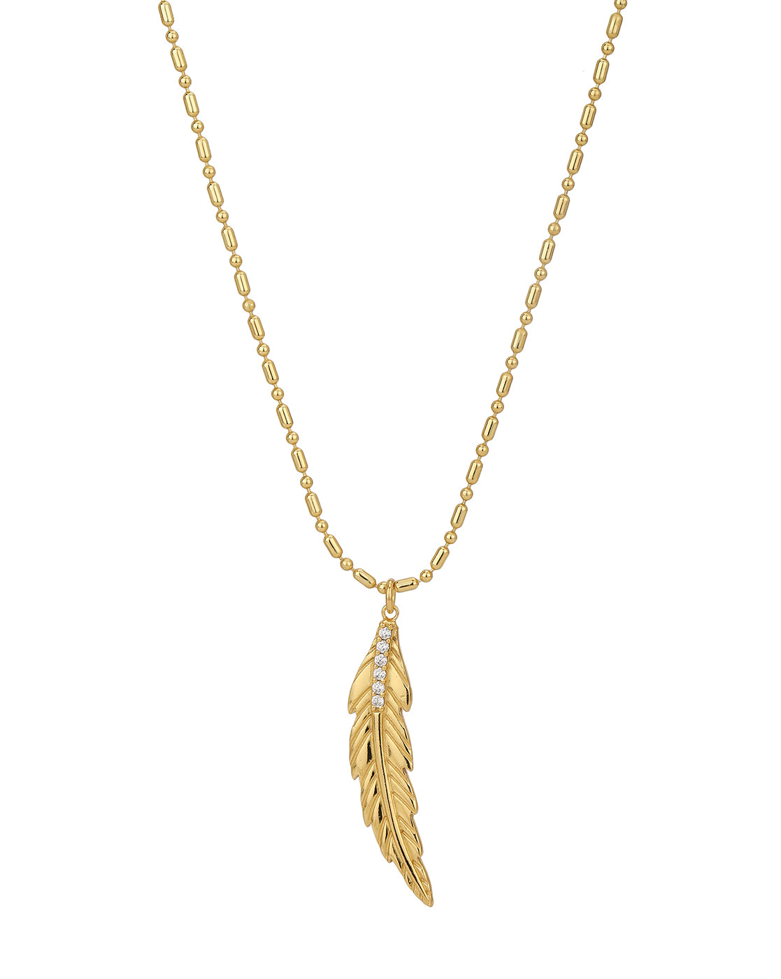 Long gold hot sale leaf necklace