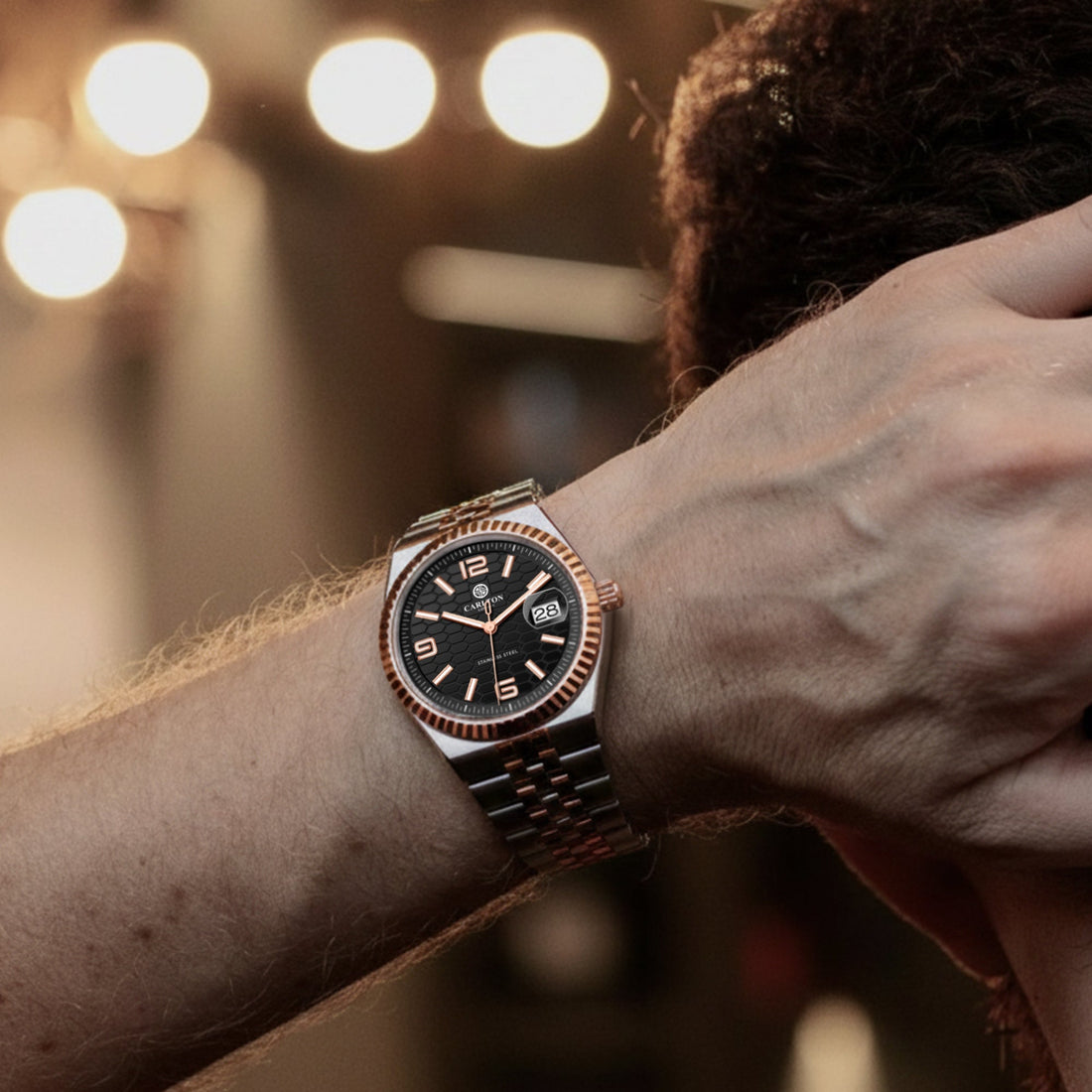 Carlton London Men Rover Black Analog Watch CL-ROVER-SRGBLK