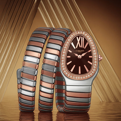 Carlton London Charmer Women Brown Stainless Steel Analog Watch - CLW-SNK-A4BR