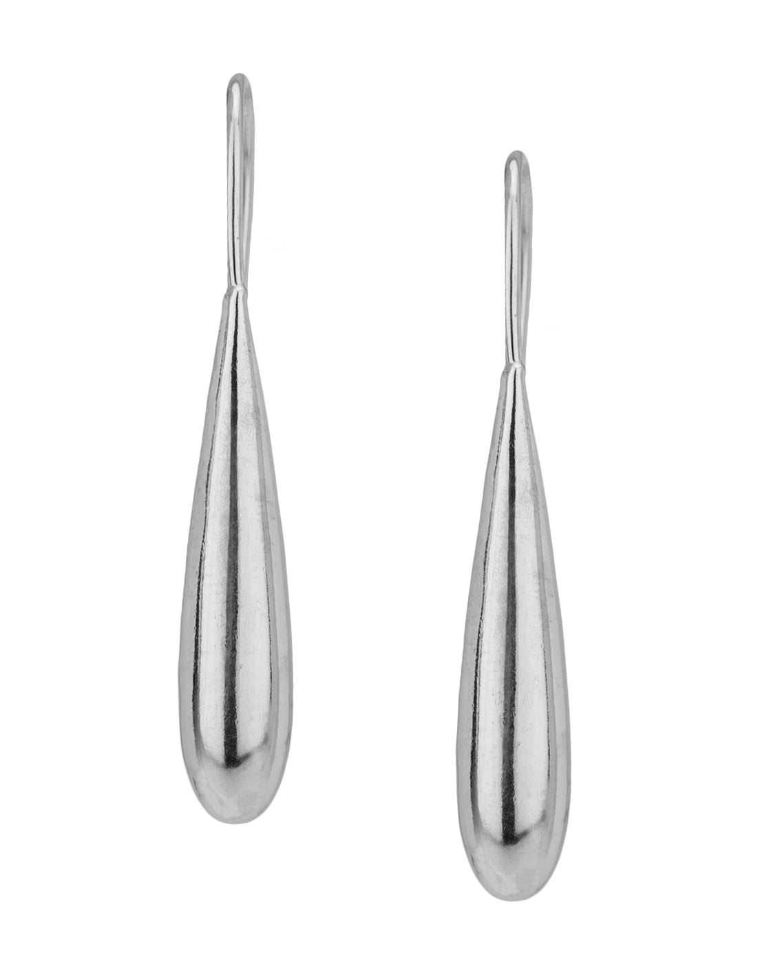 Carlton London Rhodium Plated Teardrop Drop Earring For Women