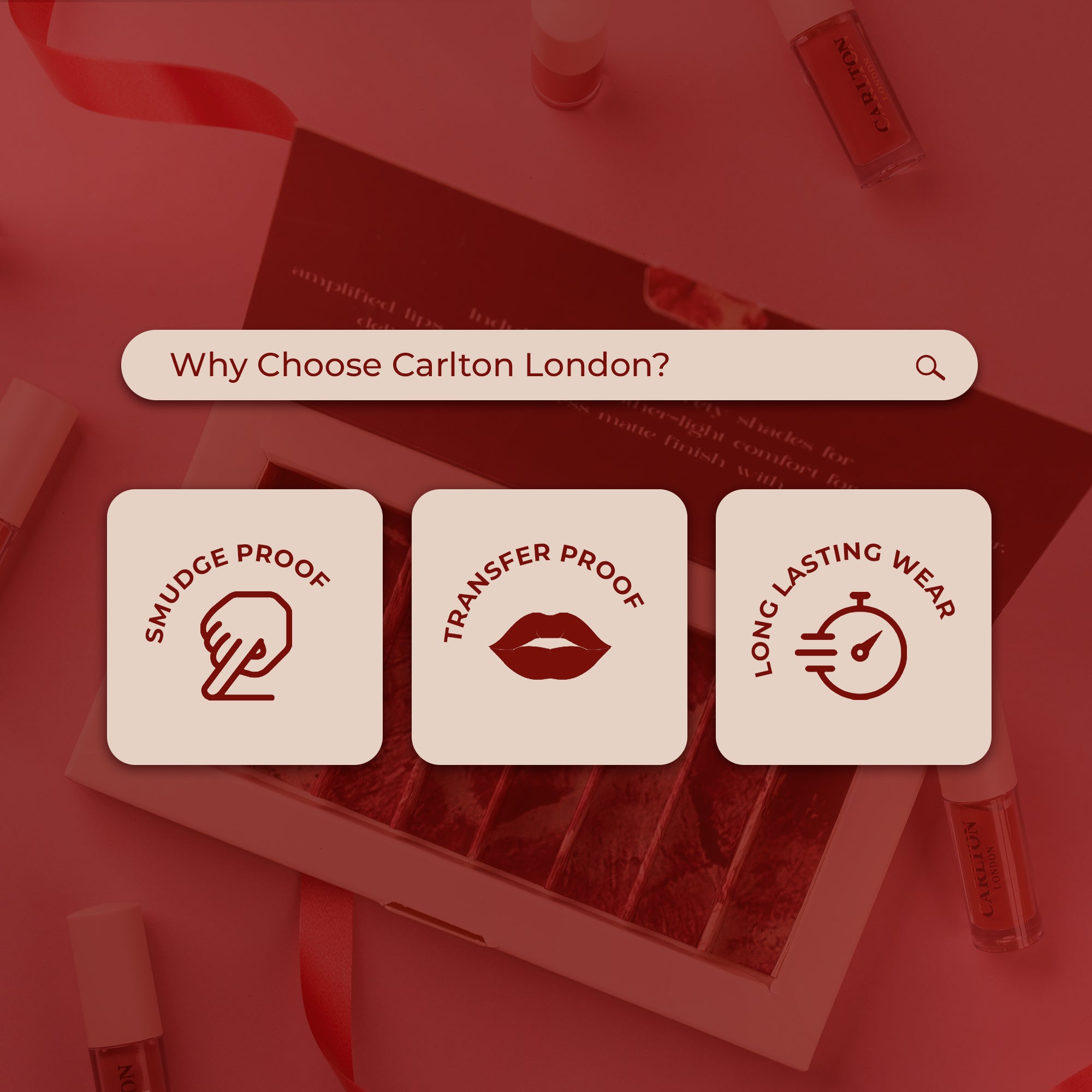 Carlton London Cheeky Pout Marque Matte Lipstick Pack of 8 - 1.7ml Each