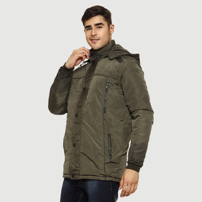 CL SPORT BY CARLTON LONDON INSULATOR LONG LINE PADDED JACKET FOR MEN