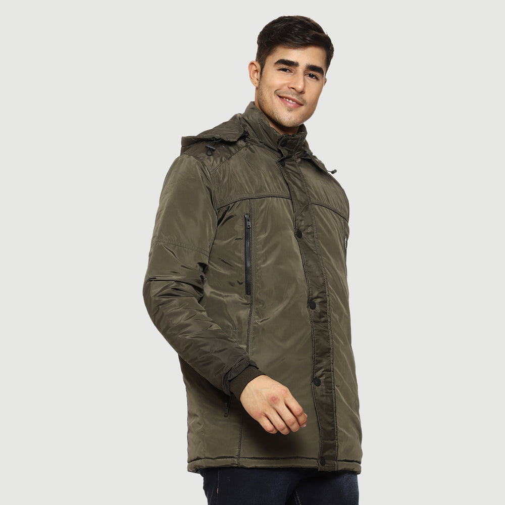 CL SPORT BY CARLTON LONDON INSULATOR LONG LINE PADDED JACKET FOR MEN