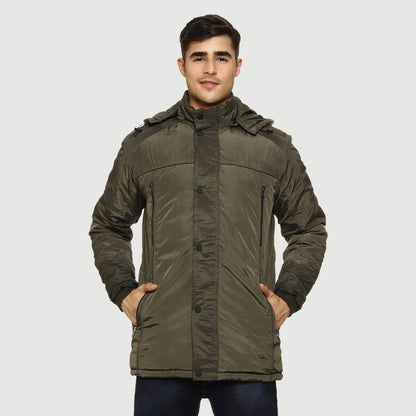 CL SPORT BY CARLTON LONDON INSULATOR LONG LINE PADDED JACKET FOR MEN