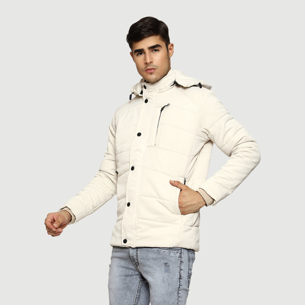 CL SPORT BY CARLTON LONDON FULL SLEEVES PUFFER JACKET FOR MEN