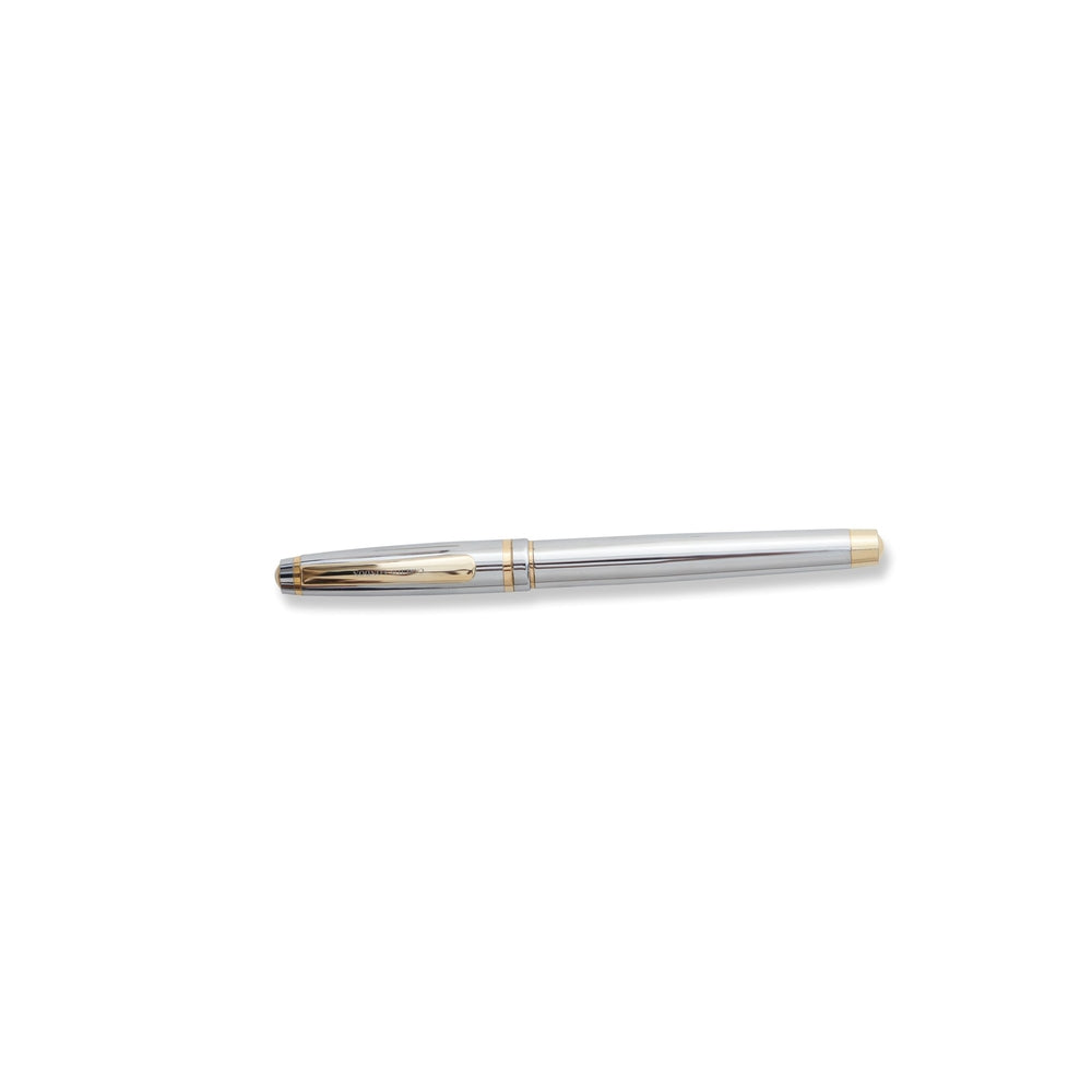 Carlton London Premium Silver Metal Pen with Gold Plated Accents - Elegance Redefined in a Gift Box