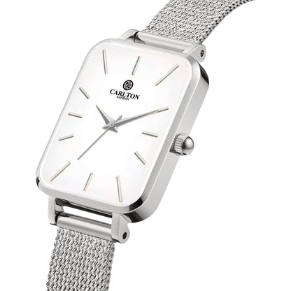 Women Diana CLDWMS-01 Analog White Silver Stainless Steel Mesh - Watch
