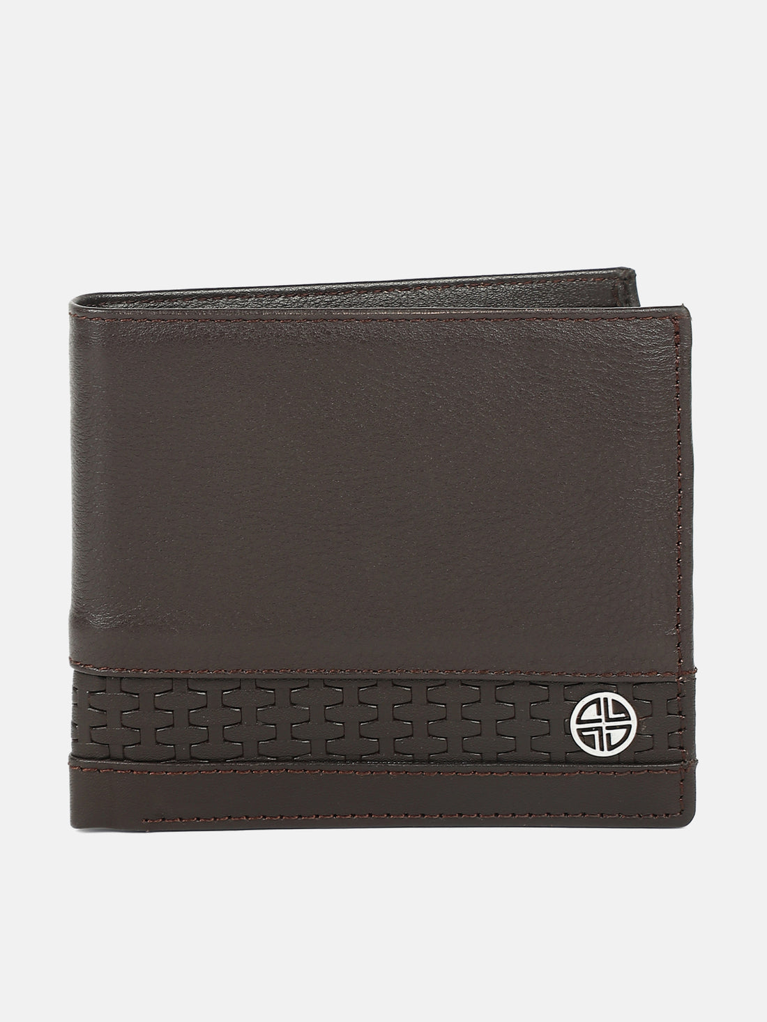 Men Brown Soft Napa Leather Two Fold Wallet