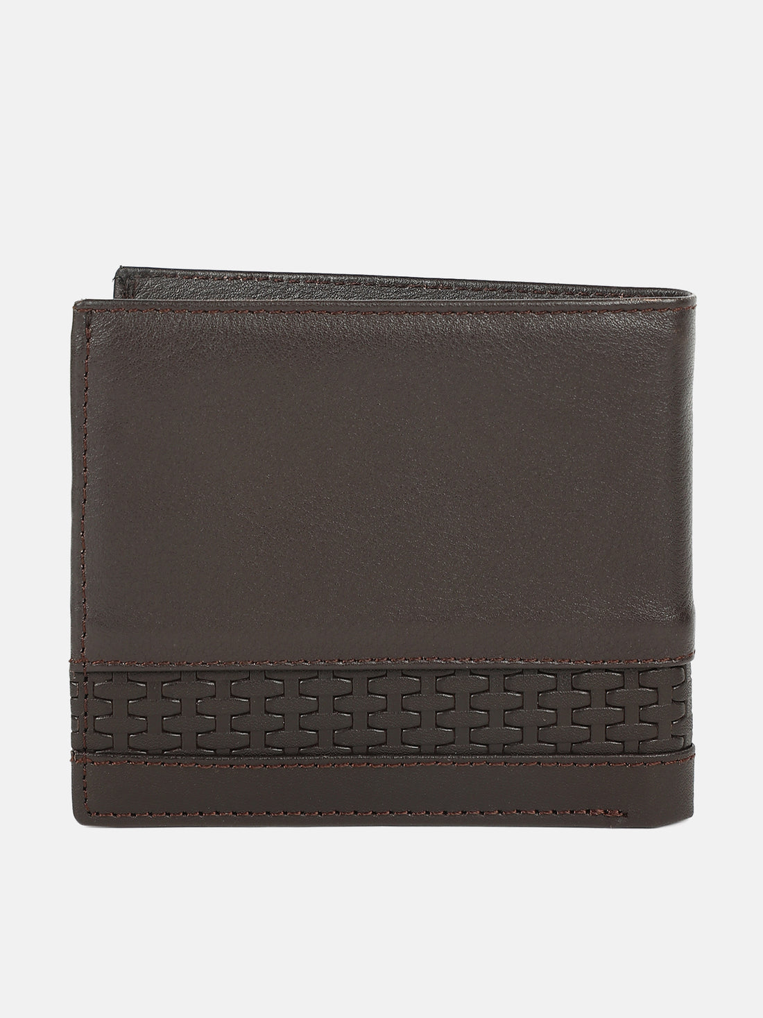 Men Brown Soft Napa Leather Two Fold Wallet