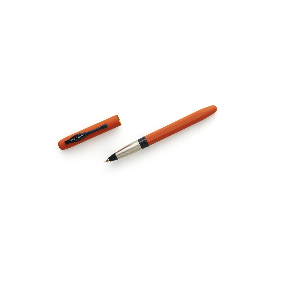 Carlton London Orange & Red Matte Magnetic Metal Pen
