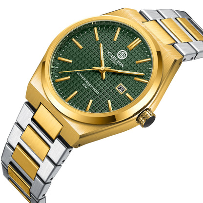 Alfred Men Green/Beige Analog Watch CLMWT-02
