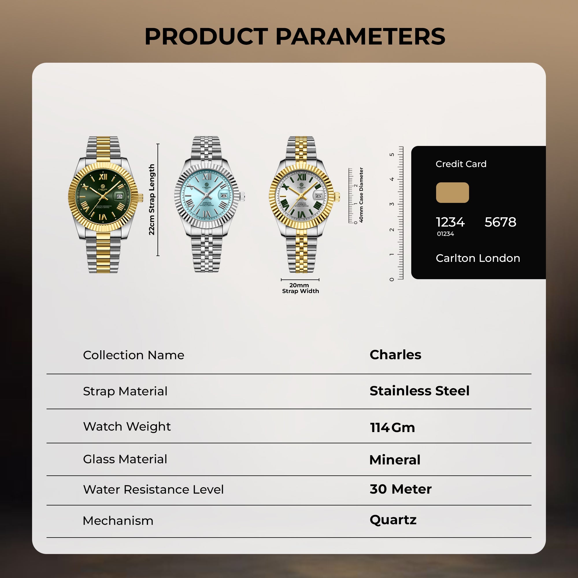 Charles Men Green Analog Watch CLRLM-001