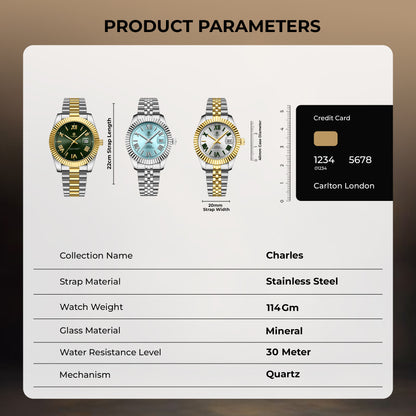 Charles Men Green Analog Watch CLRLM-001