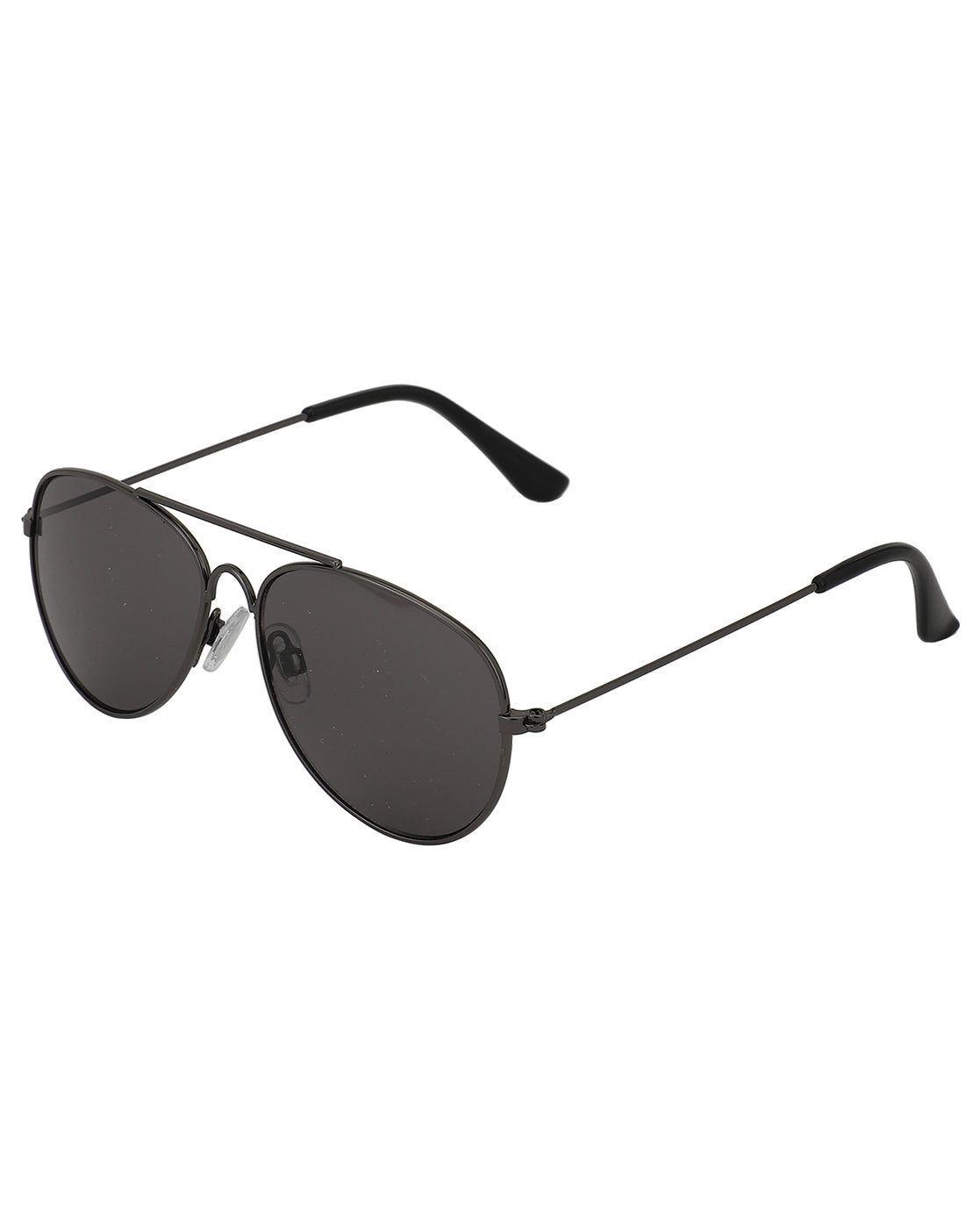 Carlton London Black Lens &amp; Gunmetal-Toned Aviator Sunglasses For Boy