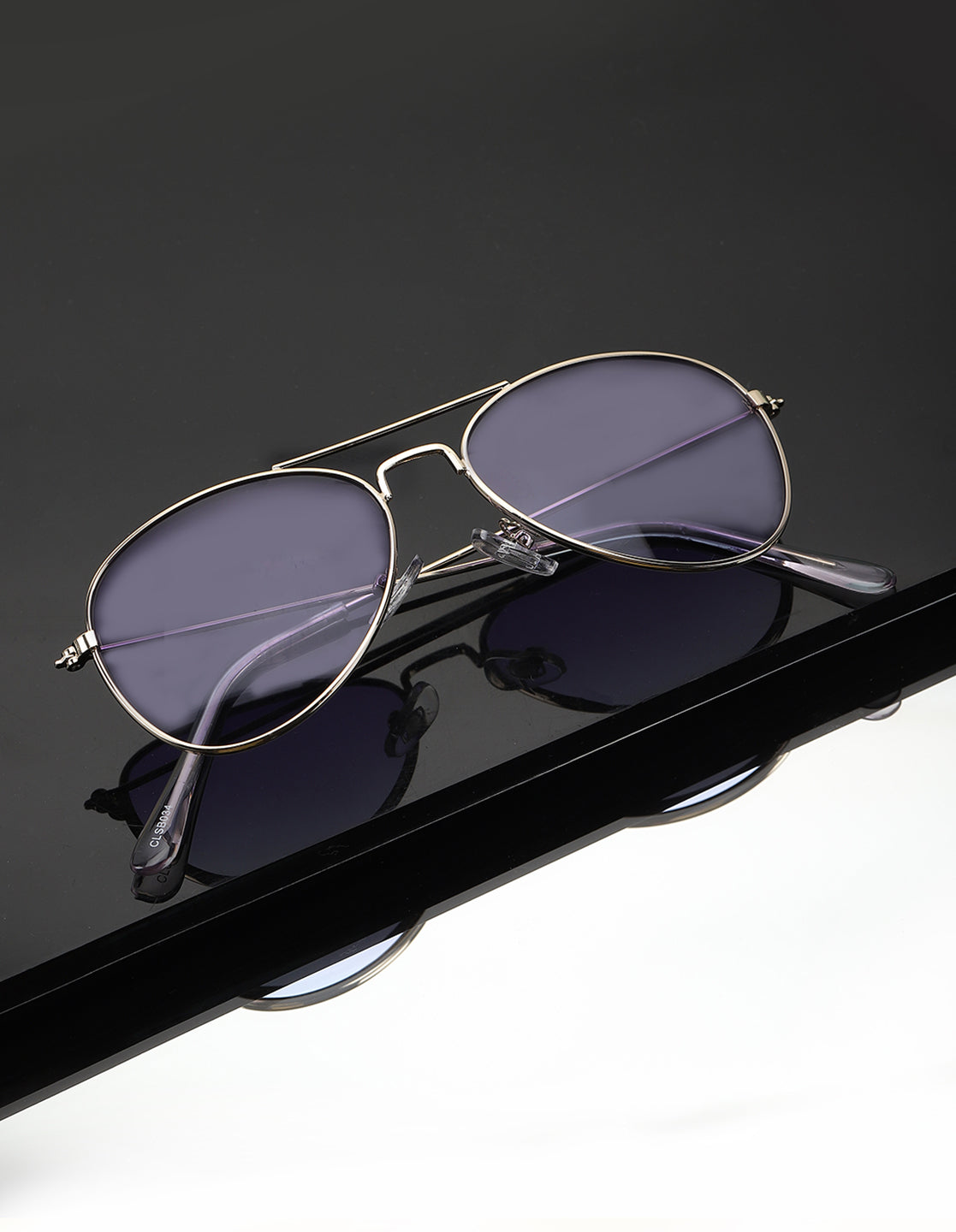 Carlton London Purple Lens &amp; Gold-Toned Aviator Sunglasses For Boy