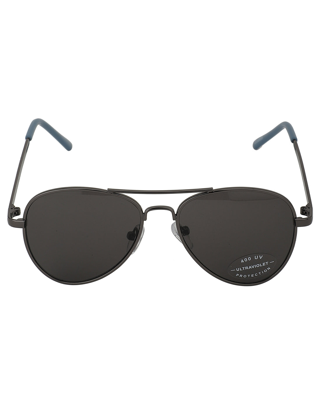 Carlton London Black Lens &amp; Gunmetal-Toned Aviator Sunglasses With Uv Protected Lens For Boy