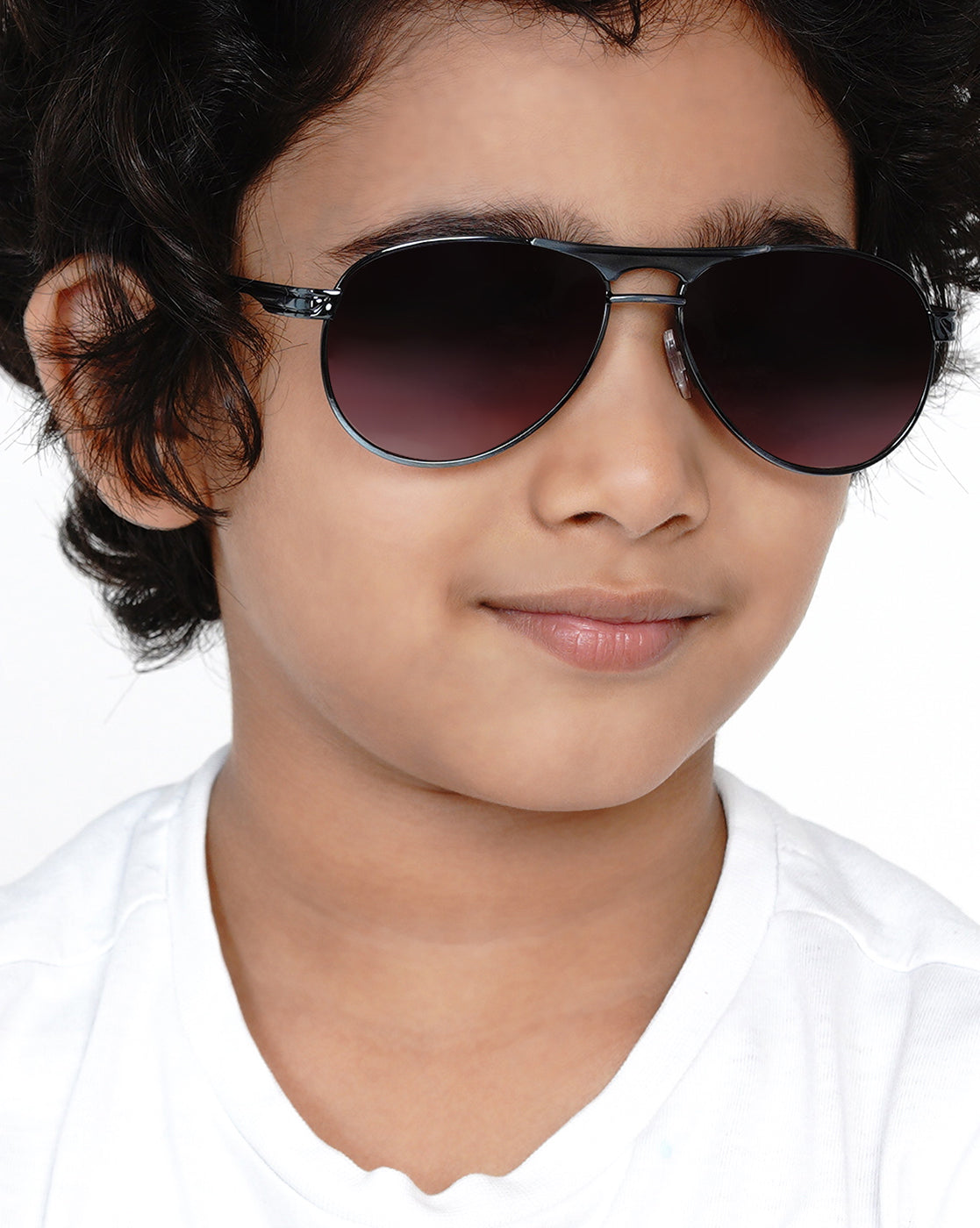 Carlton London Black Lens &amp; Blue Aviator Sunglasses With Uv Protected Lens For Boy