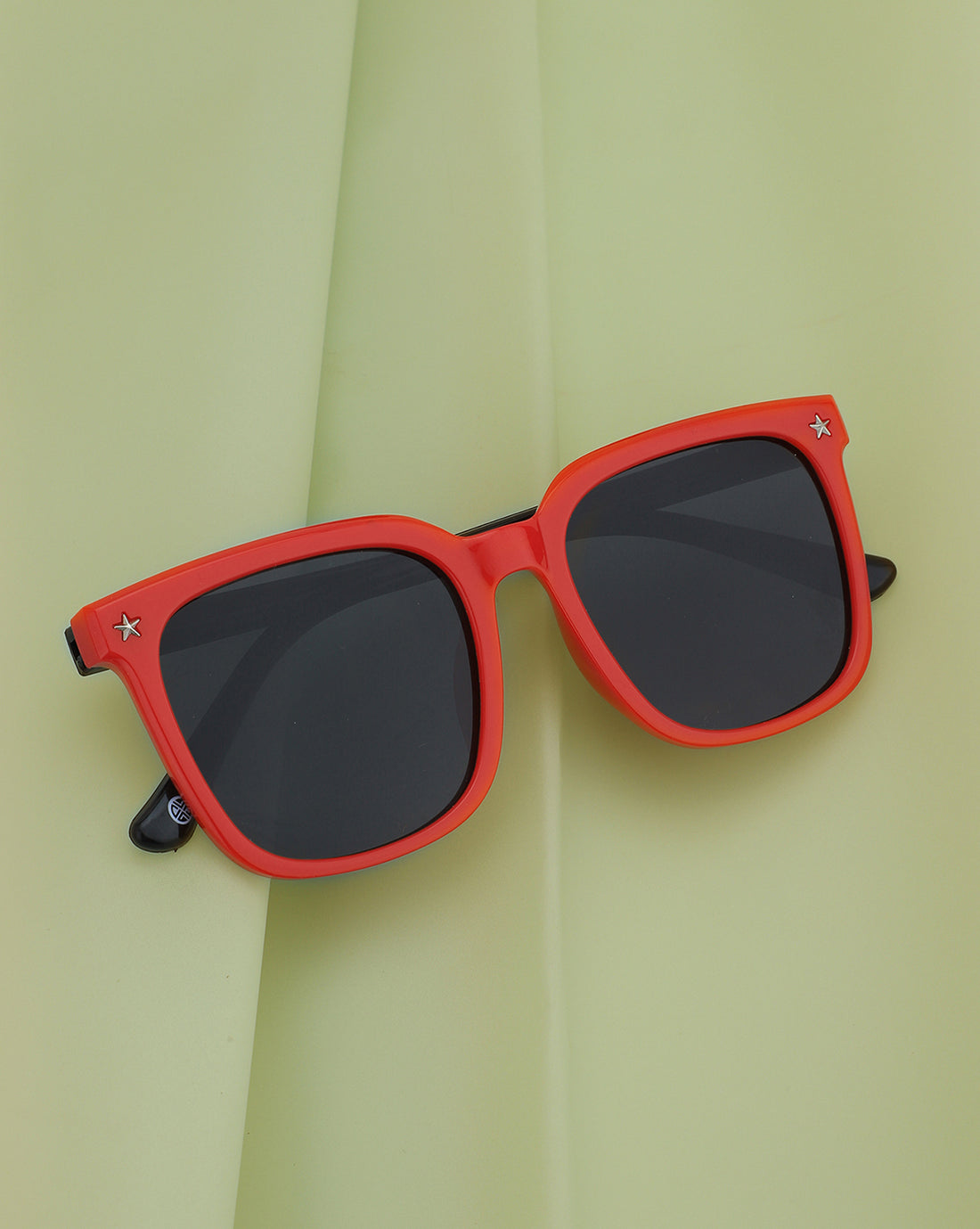 Red & Black Toned with Polarised Lens Rectangle Sunglass for boy