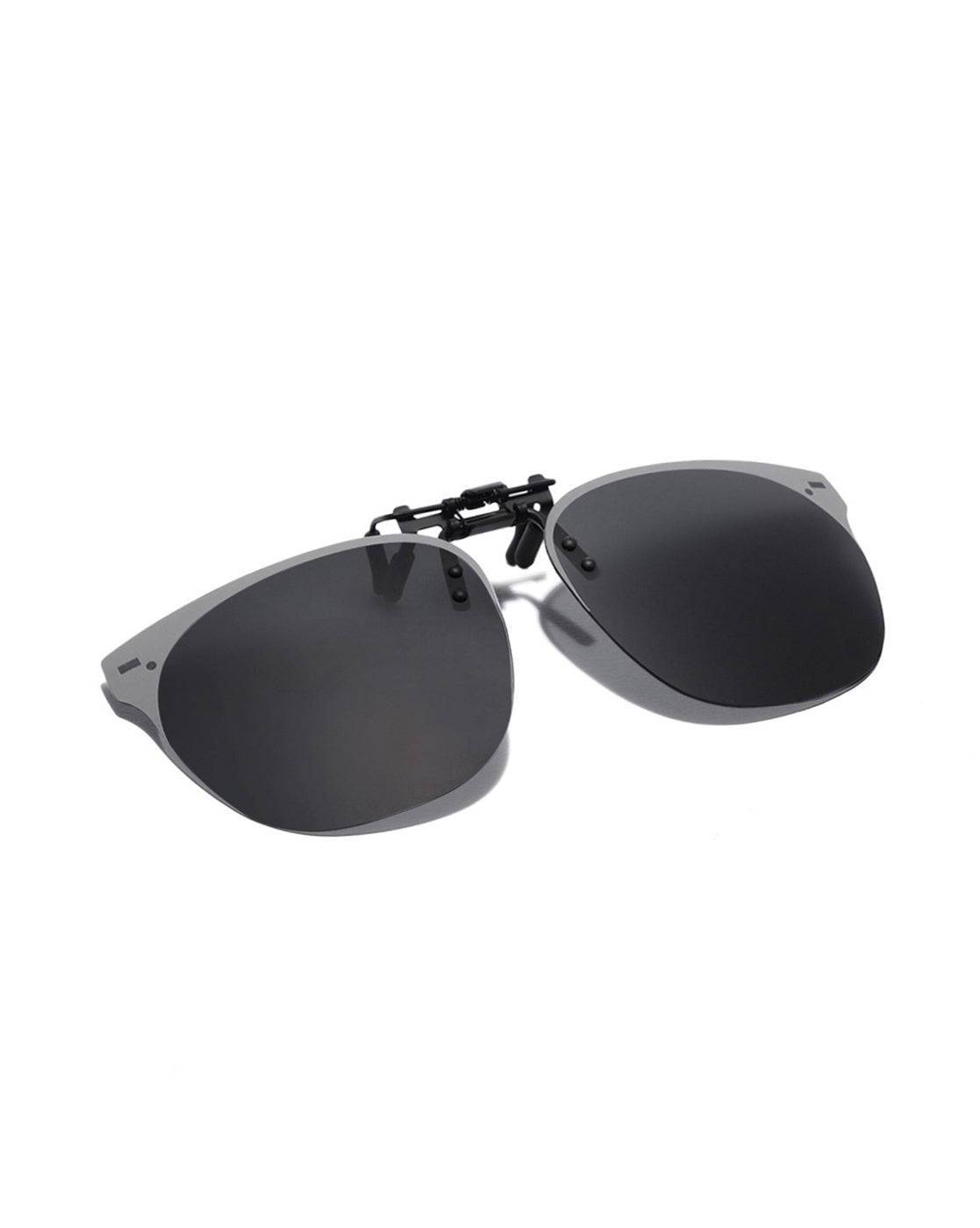 Black &amp; Grey Toned Polarised Lens Sunglass Clip for unisex