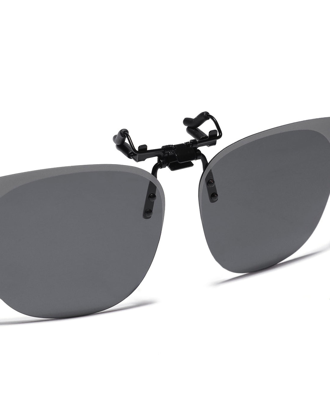 Black &amp; Grey Toned Polarised Lens Sunglass Clip for unisex