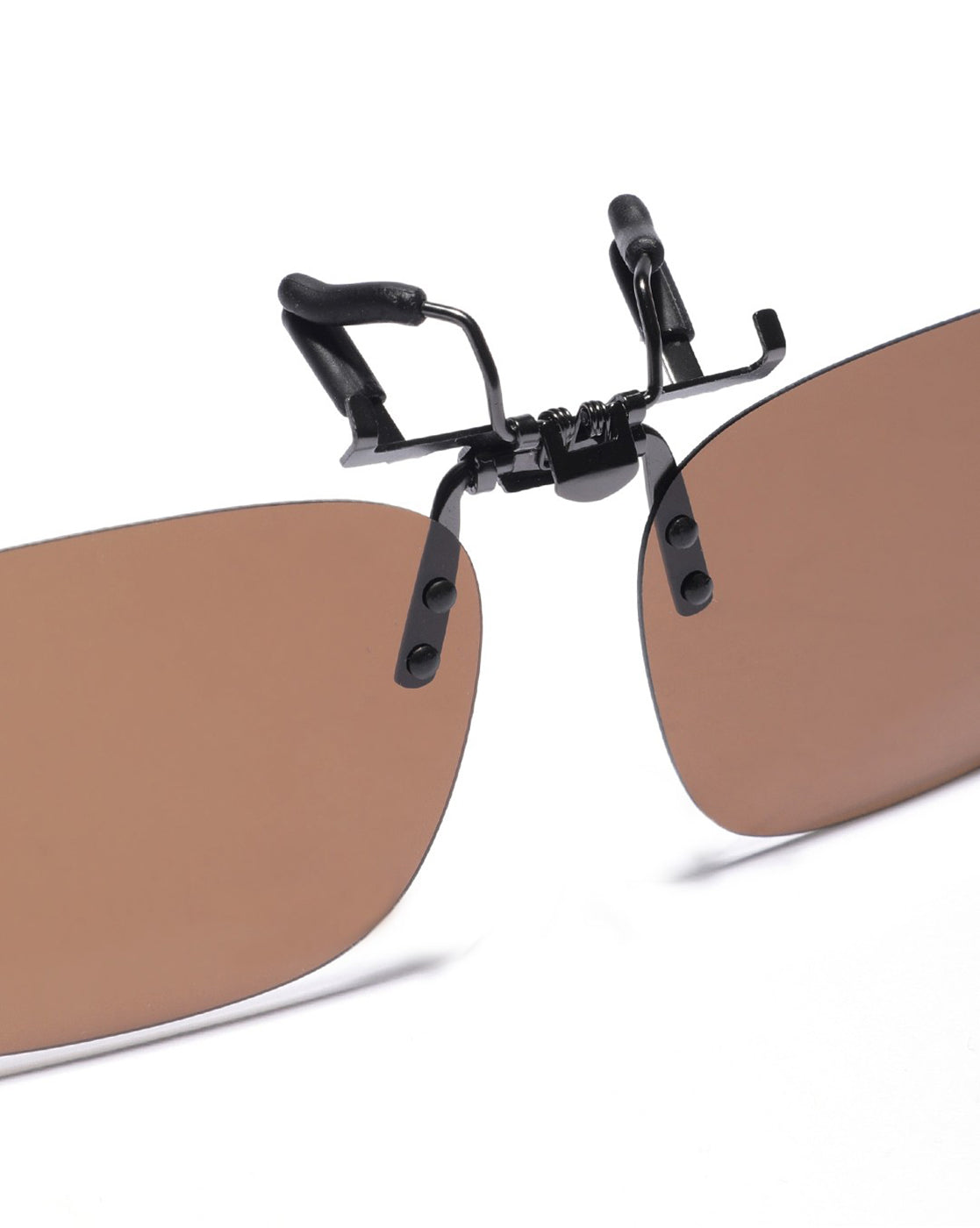 Brown Toned Polarised Lens Sunglass Clip for unisex