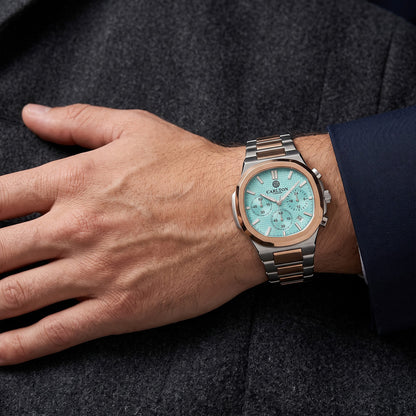 Parker Men Blue Dial/ Rose Gold Analog Watch - CLSDTQUM