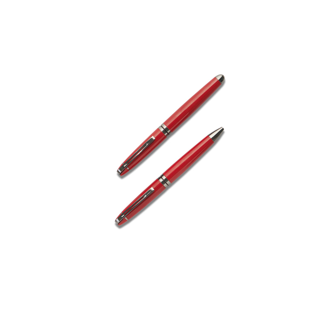 Carlton LondonSet Of 2 Orange Twist And Roller Metal Pens