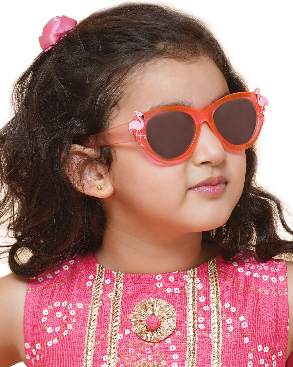 Carlton London Grey Lens &amp; Pink Cateye Sunglasses For Girl