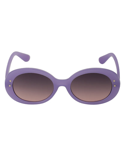 Carlton London Black Lens &amp; Purple Oval Sunglasses For Girl