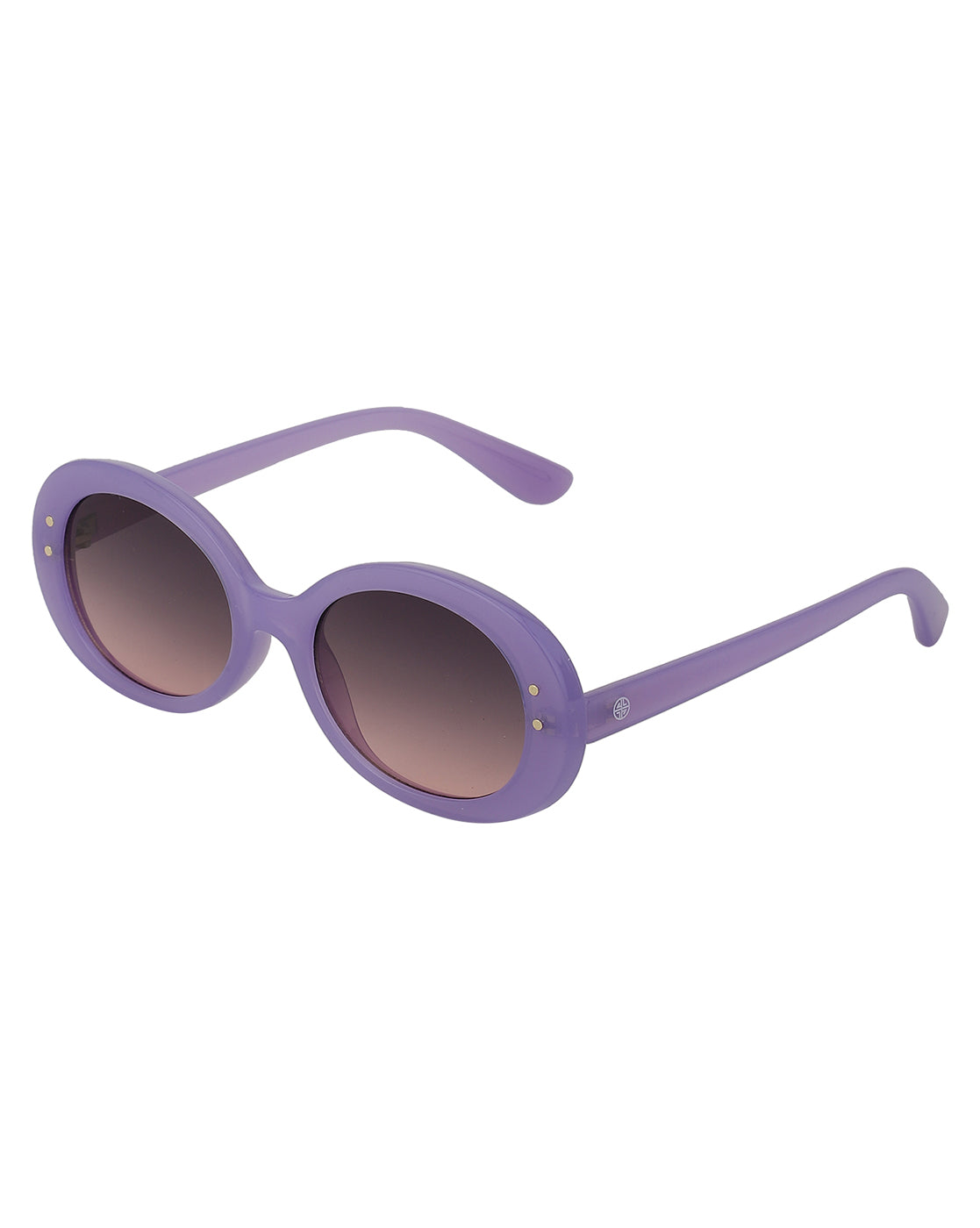 Carlton London Black Lens &amp; Purple Oval Sunglasses For Girl