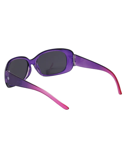 Carlton London Black Lens &amp; Purple Oversized Sunglasses For Girl
