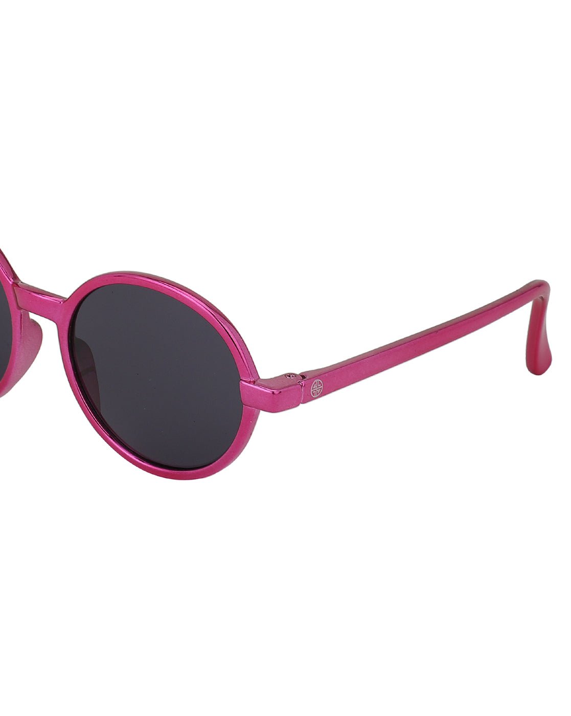 Carlton London Black Lens &amp; Pink Round Sunglasses For Girl