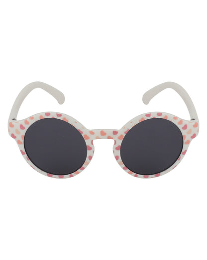 Carlton London Black Lens &amp; Pink Round Sunglasses For Girl