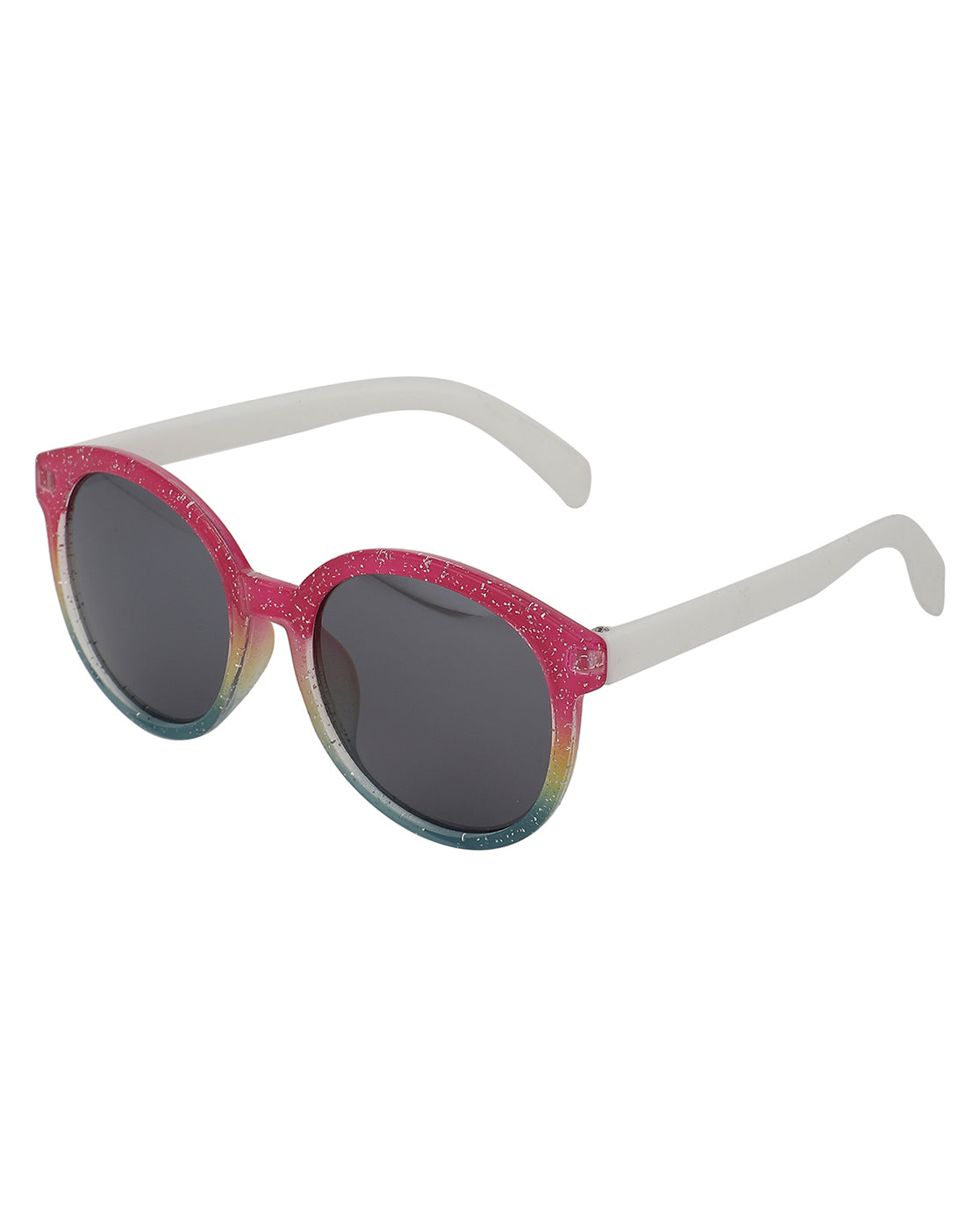 Carlton London Black Lens &amp; Pink Round Sunglasses For Girl