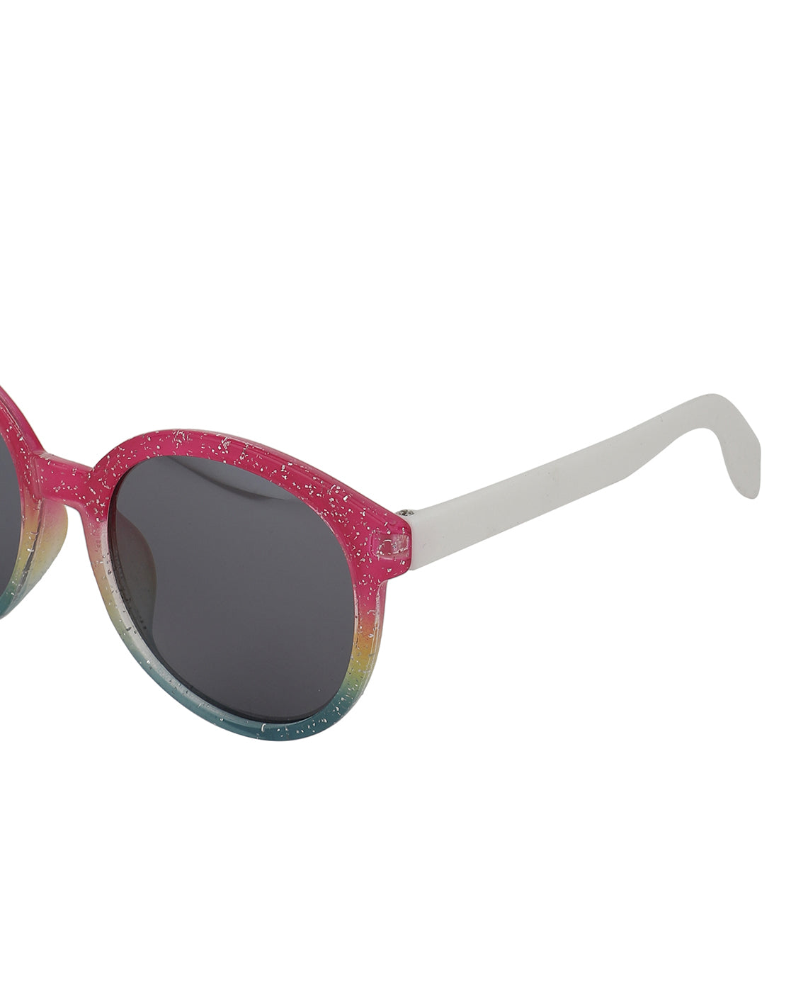 Carlton London Black Lens &amp; Pink Round Sunglasses For Girl