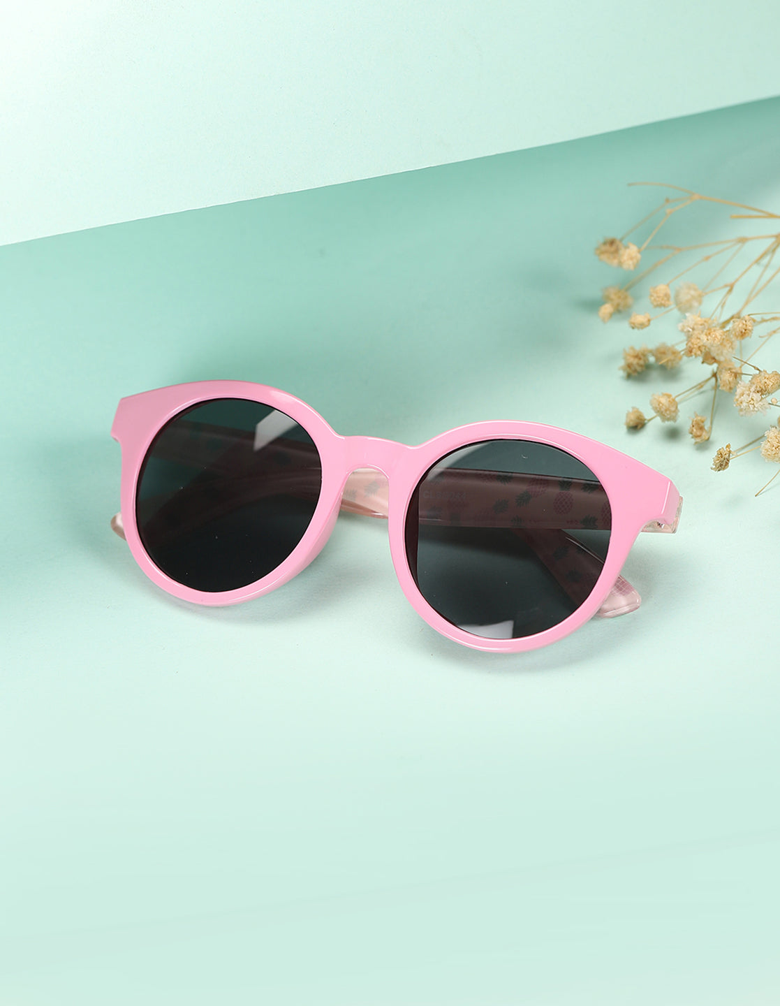 Carlton London Black Lens &amp; Pink Cateye Sunglasses For Girl