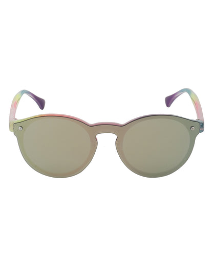 Carlton London Yellow Lens &amp; Pink Round Sunglasses For Girl