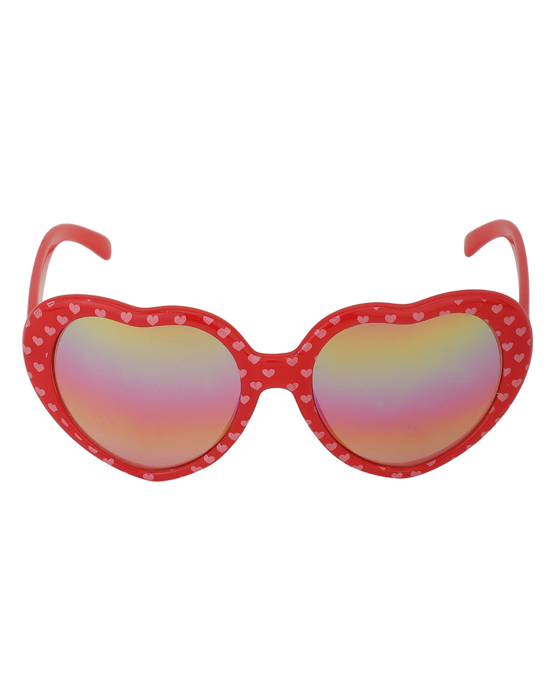 Carlton London Yellow & Red Heart Shape Sunglasses For Girl