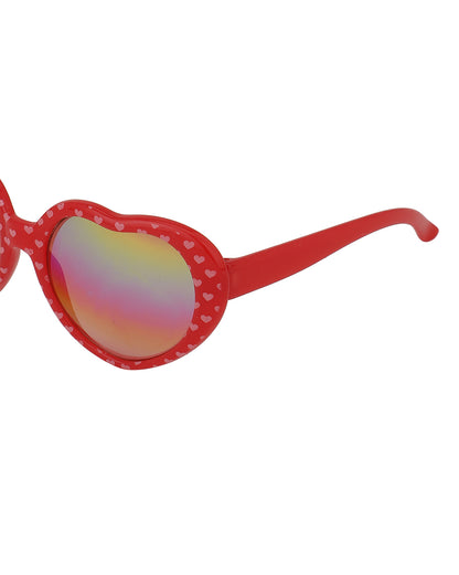 Carlton London Yellow &amp; Red Heart  Shape Sunglasses For Girl